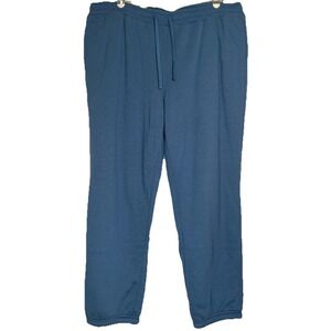 Eddie Bauer Faux Shearling Lined Jogger Size XXL Blue Elastic Waist Drawcord